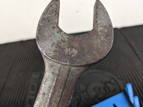 #ay048 Vintage Blue-Point Supreme Set 1-1/4" Open End Wrench USA - Picture 7 of 16