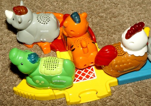 Vtech Go! Go! Smart Wheels Lot of 7 Animal Vehicles Working Bear Tiger Rhino Pup - Picture 5 of 6