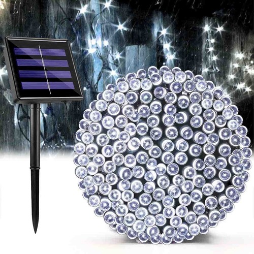 39Ft 100 LED Solar String Lights 8 Modes Solar Powered Twinkle Fairy Lights - Bild 12 von 48
