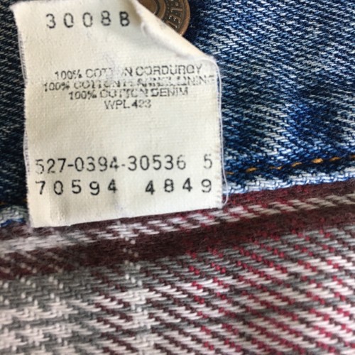Vintage 90s Levis Men’s Blue Denim Vest Trucker Jacket Size XL WPL423 - 第 13/16 張圖片