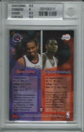 1998-99 Vince Carter Michael Olowokandi Stadium Club CO-SIGNERS BGS 8.5 Pop 4 - Picture 2 of 2