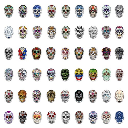 Sugar Skull Series 2 Sticker Set 50pcs 103228 - Picture 2 of 7