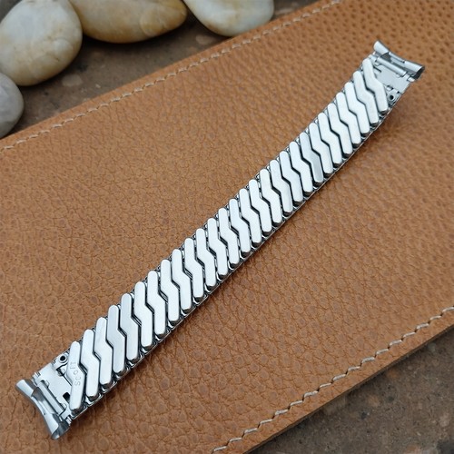 Vintage 5/8" Edelstahl Scott Classic Stretch NOS unbenutzt 70er Jahre Uhrenarmband - Bild 6 von 7