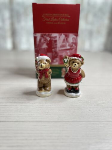 Coctelera de sal y pimienta de osos de Navidad Fitz & Floyd “Colección Primeras Damas”