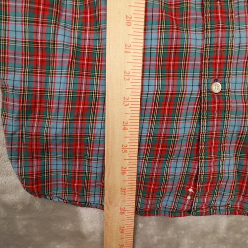 Ralph Lauren Boy's Red Blue Plaid Long Sleeve Button Up Shirt size XL 18-20 - Picture 6 of 7