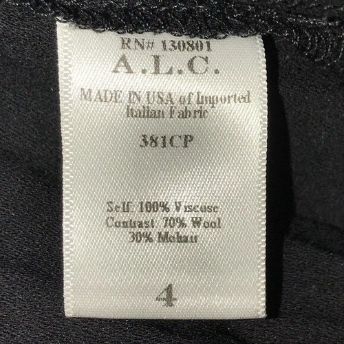 A.L.C Helene Tan Black Pleated Skirt Size 4 Quiet Luxury Capsule Party Designer - Picture 4 of 5