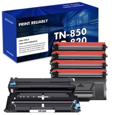 4x TN850 Toner 1x DR820 Drum Compatible With Brother MFC-L5850DW HL-L6200DW