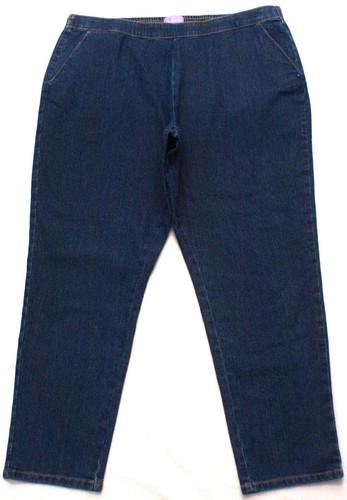 Laura Scott Jeans Damen XXL Gummibund Tapered Blau Stretch Denim Hose