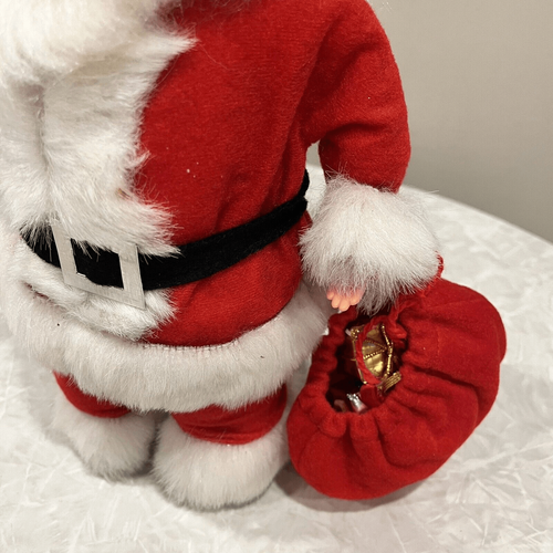 Vintage Set Soap Bottle” Mr. & Mrs. Santa Claus Rubber Face Christmas Kitsch - Picture 12 of 14