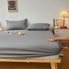 Cotton Silver Earthing Fitted Bed Sheet with Elastic Mattress Cover Protector