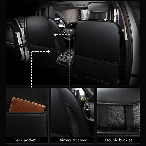 Juego completo de funda de asiento de coche de 5 asientos con almohadas funda de cojín delantera trasera para Toyota - Imagen 5 de 8
