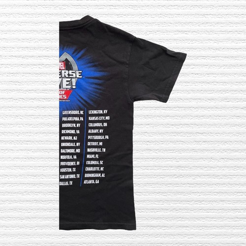 Retro Marvel Universe Live Tour Merch T-Shirt Black Short Sleeve Unisex Sz Small - Picture 10 of 13