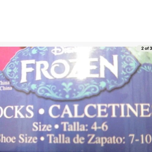 Disney Frozen 4pr crew socks SIZE 4-6 BRAND NEW - Picture 3 of 3