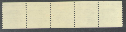 US. 1897. 1c. Omnibus 1880s. Coil Line Strip of 5. Pl#2. MNH. 1983 - Picture 2 of 2