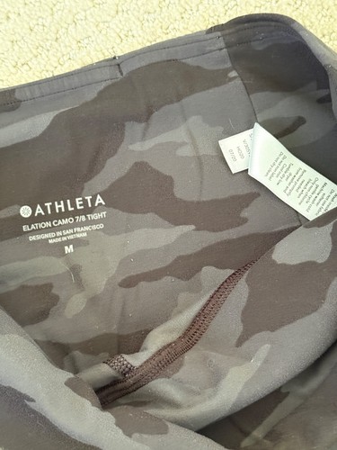 Athleta Elation schwarz grau Camo Fitness Yoga LEGGINGS 7/8 Knöchel kurz geschnitten M $ 89 - Bild 6 von 6