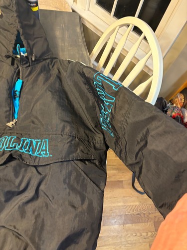Vintage Starter Carolina Panthers Puffer Classic Split Collection Jacket XL - Picture 7 of 14