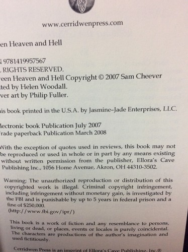 Tween Heaven And Hell SC Signed Sam Cheever 2008 #260B - Picture 4 of 10
