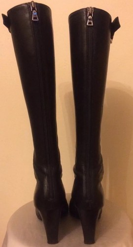 Black 5 Vintage 4 5 37 Prada Leather Støvler dww0fqC