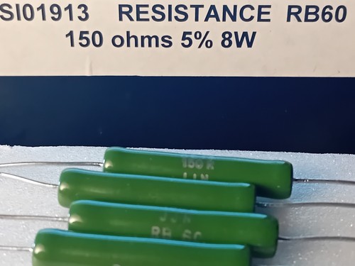 4x 150 ohms RB60.5% .8W.SETA 150R- RESISTANCE DE PUISSANCE BOBINEE VITRIFIEE - Imagen 2 de 4