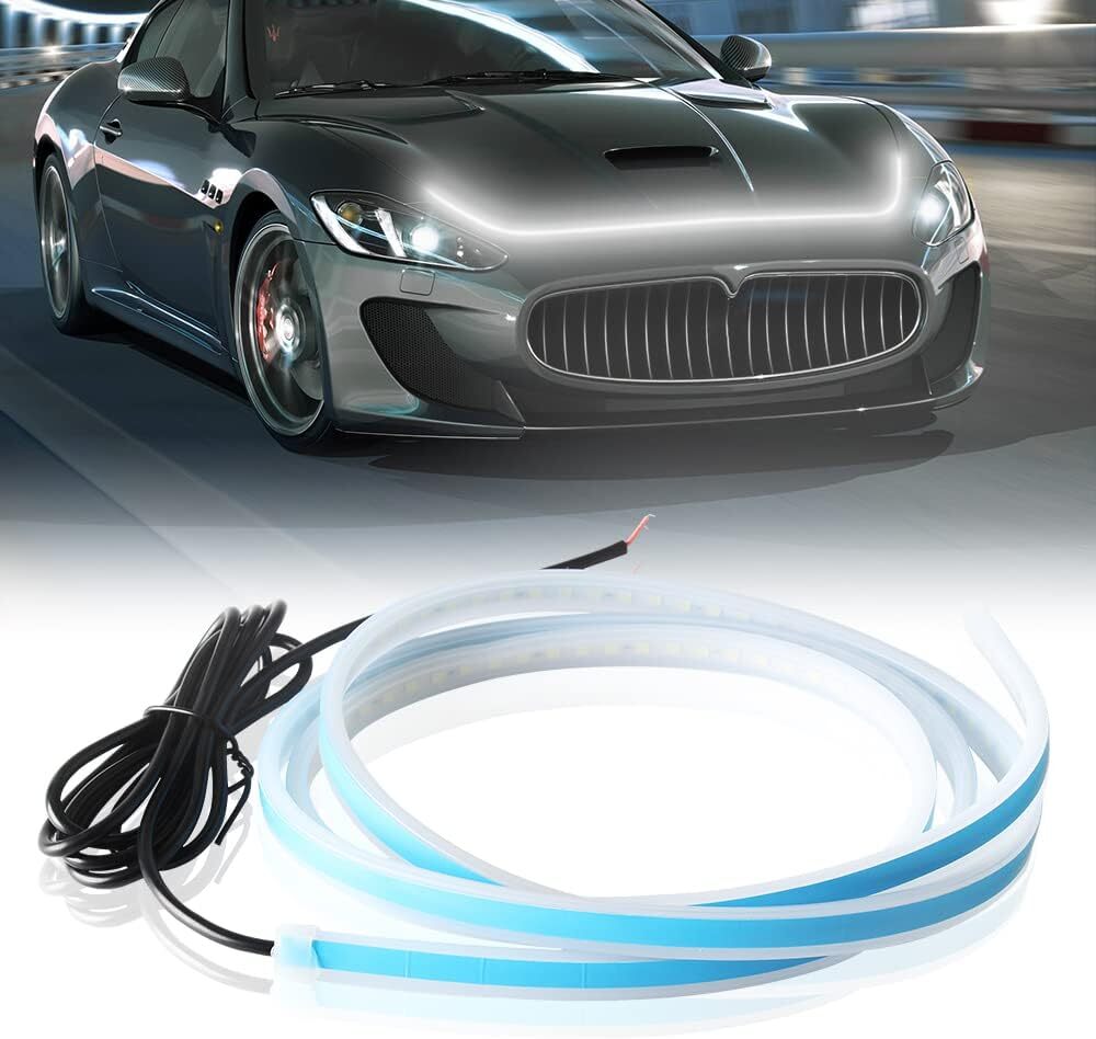Car Hood LED Daytime Running LightStrip Waterproof Flexible Lamp Decor 120/150cm