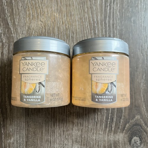 Yankee Candle Tangerine & Vanilla 6 oz/170g Fragrance Spheres Lot Of 2 - Picture 2 of 3