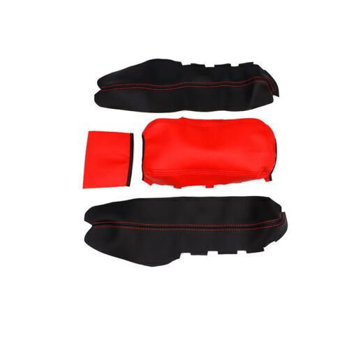 Consola central para Honda Civic 2016-2021 cubierta de cuero rojo y negro caja reposabrazos - Imagen 2 de 9