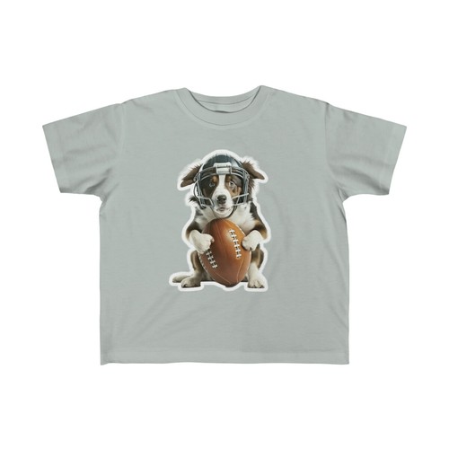 US Kids 2Y 6Y - Cute dog playing American Football - cute funny pet - Toddlers F - Picture 12 of 25