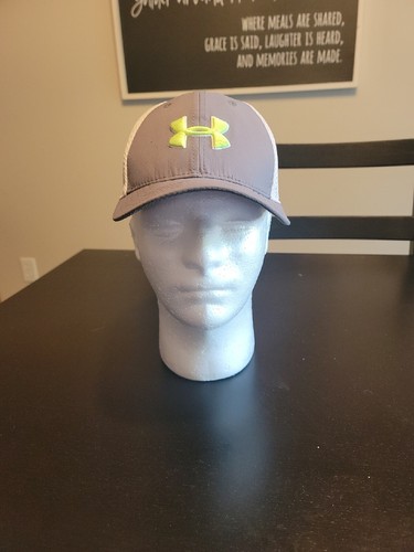Under Armour UA Pro Fit Stretch Fitted Hat Youth Small/Small Grey White - Picture 1 of 6