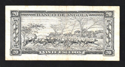 🇦🇴 ANGOLA , 20 Escudos 1962 P92 * AMERICO TOMAS ** - Picture 2 of 2