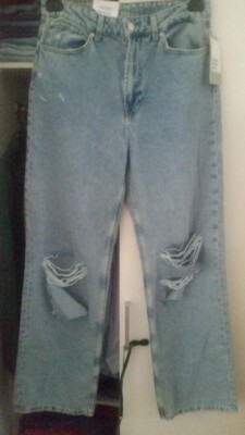 damen jeans high waist 40,hm,straight fit,loose straight,h&M, neumitetikett