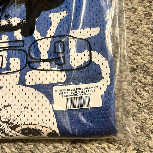 SUICIDEBOYS REVERSIBLE INFIDEL JERSEY *BRAND NEW LARGE* G59 $UICIDEBOY$ BLUE/RED - Picture 2 of 3