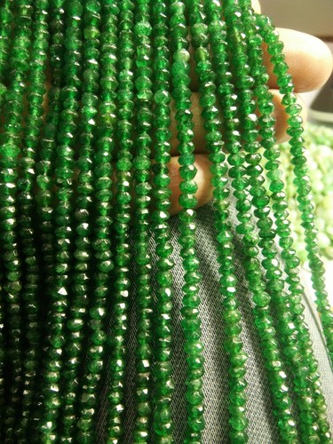 4 STRANDS LOT AAA AVENTURINE RONDELLE FACETED GEMSTONE 5 MM BEADS 13" LONG - Picture 2 of 3