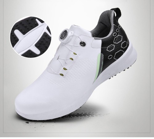 Professional Men Women Waterproof Golf Shoes Non-slip Breathable Sneakers Spikes - Picture 11 of 24