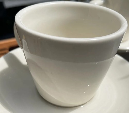 Vintage Homer Laughlin White Restaurant Ware Coffee Cup Mug HLC Made in USA 6 oz - Picture 2 of 5