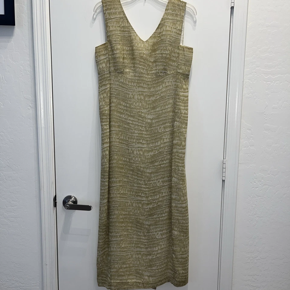 Vestido maxi estampado sem mangas Elie Tahari tamanho 8 - Imagem 2 de 4