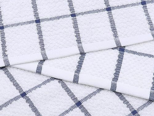 Asciugapiatti in Cotone per Cucina Lavastoviglie Panno Terry, Set di 8, Leggero - Foto 5 di 7