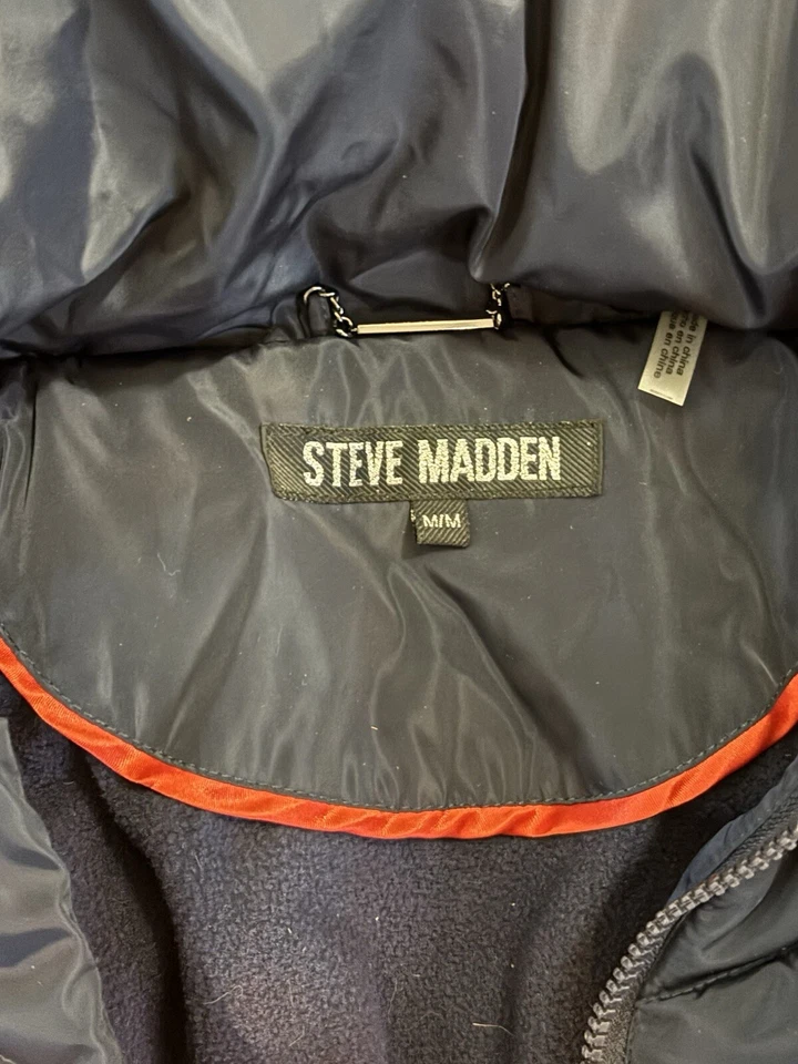 Steve Madden Largo Largo Capucha Puffer Parka Chaqueta Abrigo Mujer’s Talla M Foto 4 de 4