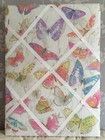 Butterflies fabric covered, box framed, Memo/message/pin/notice Board