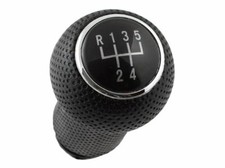 Für VW Audi Seat Skoda / Schaltknauf Knauf Alu Schwarz in 5-Gang