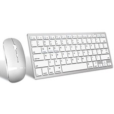 Wireless Bluetooth Keyboard and Mouse Set Portable Slim Silent Cordless Keybo...