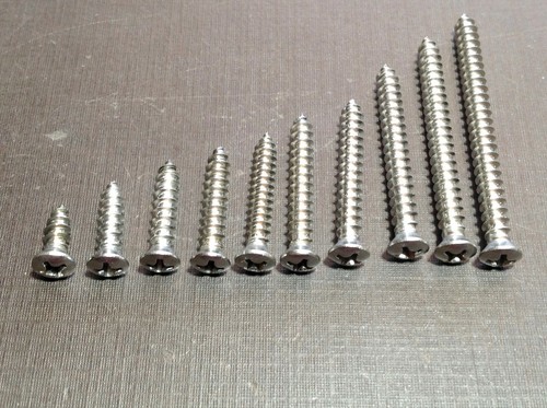 250pc GM #8 w/#6 phillips oval head stainless garnish moulding screws assortment - Bild 5 von 6