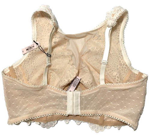 Victorias Secret Dream Angels Coconut White Crochet Lace High Neck Bra Size 36C - Picture 17 of 18