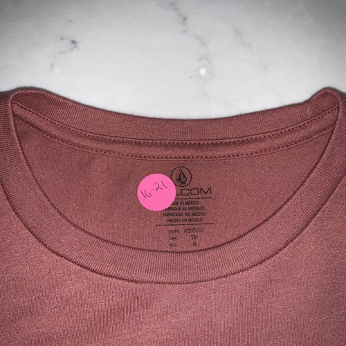 Vintage Graphic Tee Sz XS Copper Brown Volcom Beach Surf Shirt Flowers Sun - Picture 3 of 6