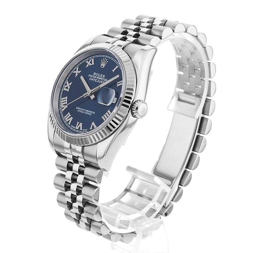 ROLEX Datejust 116234 Blue Roman 5 row jubilee bracelet D Number second hand... - Picture 2 of 10