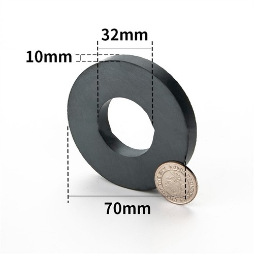 1x Large Magnet Ring Ferrite With Hole 22mm 32mm 33mm 45mm Black Round Strong - Picture 18 of 21