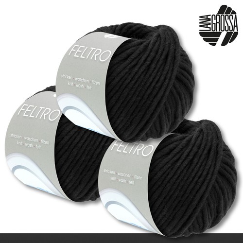 Lana Grossa 3 x 50 g Feltro Filzwolle Schurwolle Filzschuhe 20 Farben - Bild 40 von 41