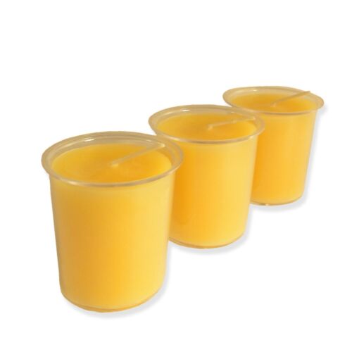 100% Pure Beeswax 15-hour Votives Candles in Cup, Organic, Hand Made - Picture 4 of 5