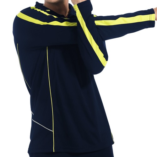 Men Polo Shirts Long Sleeve Quick Dry Golf Sport Casual 11 colours Contrast - Picture 19 of 49