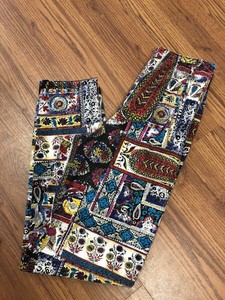 VTG-1960s-CRISCA-Multi-Print-High-Waisted-Cotton-Pants-Boho-Festivals