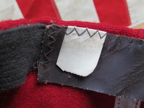 Vintage 1950s Red/Blue Wool Flannel Baseball Hat Fitted Cap White Star Patch S - Picture 14 of 14